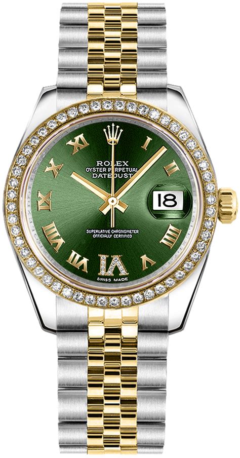 rolex lady datejust 31mm green